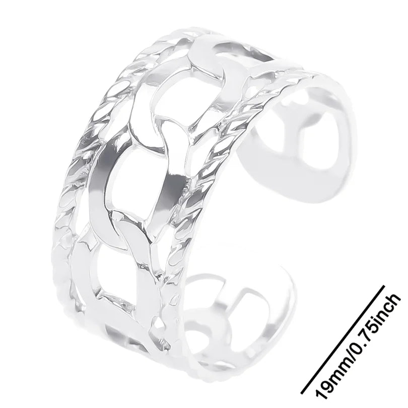 6pcs Stylish High Quality Stainless Steel Rings Love Hollow Geometric Stars Shaped Knuckle Rings Women Jewelry Accessory Gifts| Lurea accessories ✨️ 😍