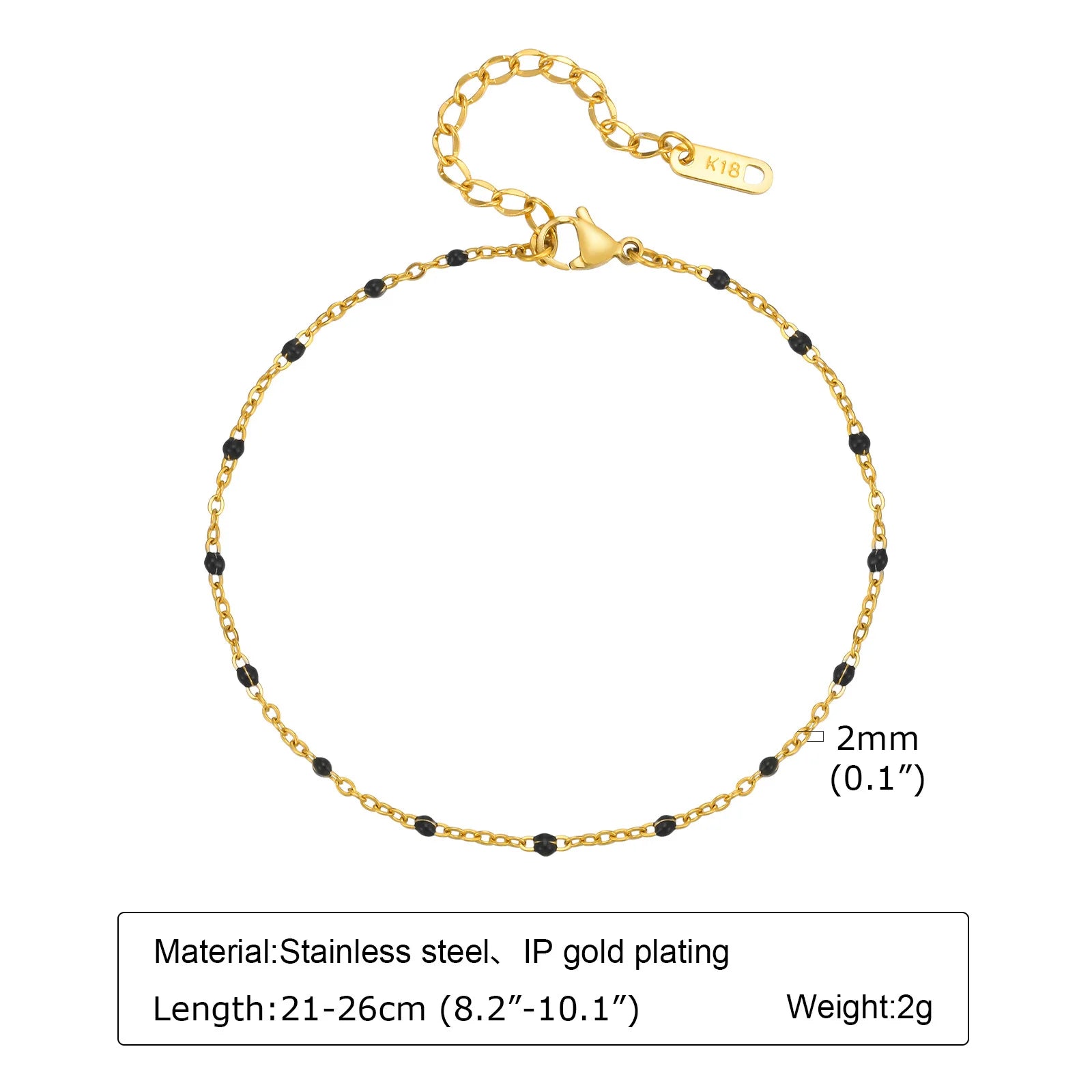 Evil Eye Anklet Bracelet for Women, 18K Gold Plated Stainless Steel, Adjustable Waterproof Evil Eye Jewelry💘