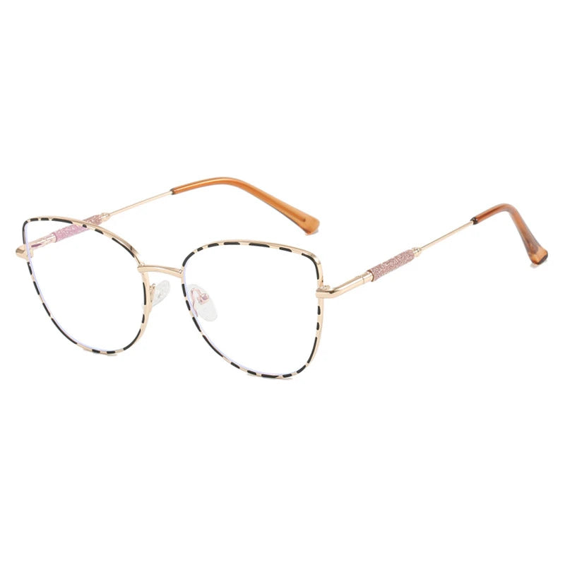 New Fashion Brand Design Cat Eye Photochromism Prescription Reading Glasses Women Anti Blue Light Frame Clear Hyperopia Eyewear♥️