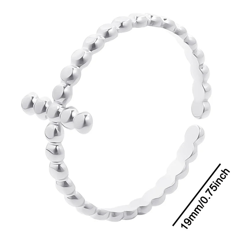 6pcs Stylish High Quality Stainless Steel Rings Love Hollow Geometric Stars Shaped Knuckle Rings Women Jewelry Accessory Gifts| Lurea accessories ✨️ 😍