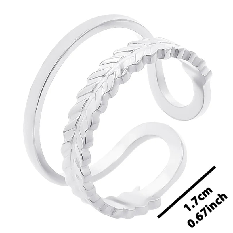 6pcs Stylish High Quality Stainless Steel Rings Love Hollow Geometric Stars Shaped Knuckle Rings Women Jewelry Accessory Gifts| Lurea accessories ✨️ 😍