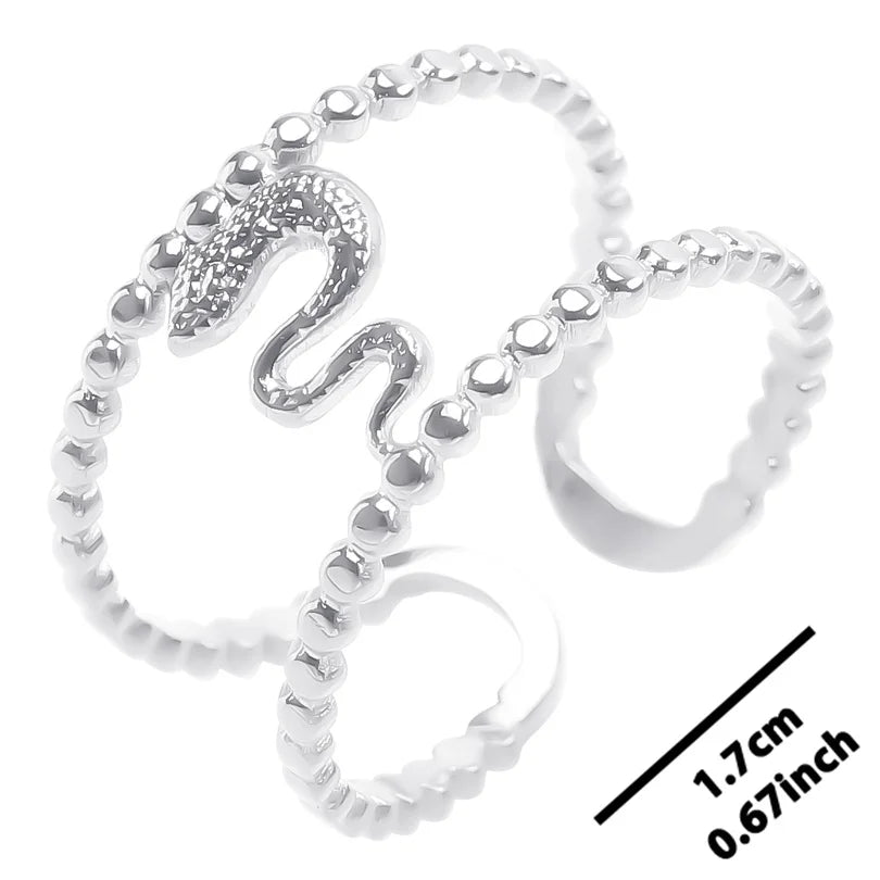 6pcs Stylish High Quality Stainless Steel Rings Love Hollow Geometric Stars Shaped Knuckle Rings Women Jewelry Accessory Gifts| Lurea accessories ✨️ 😍