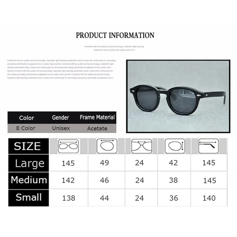 Johnny Depp Polarized Sunglasses Men Women Luxury Brand Designer Style Sun Glasses For Male Female Oculos♥️