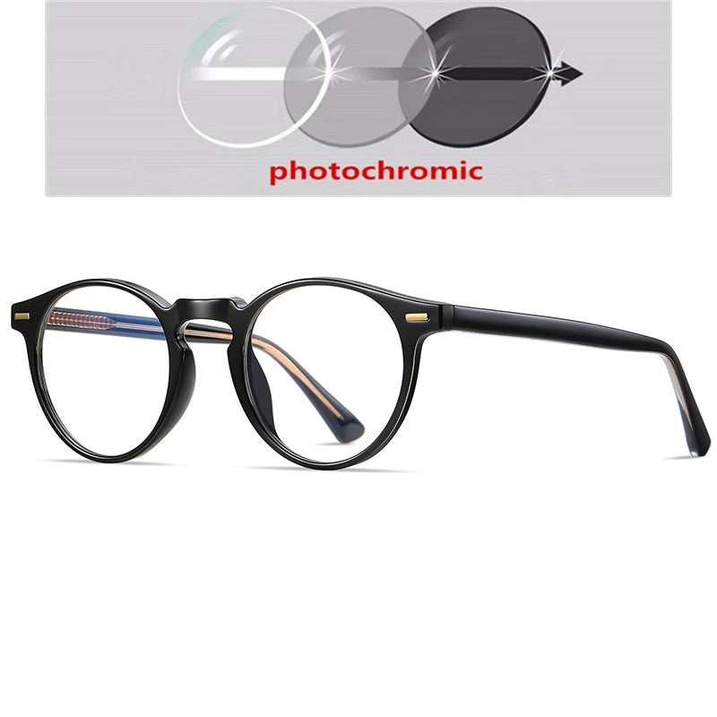Anti Blue Rays Round Prescription Glasses For The Nearsighted Leopard Frame Student Prescription Spectacles 0 -0.5 -0.75 To -6.0☺️🌸