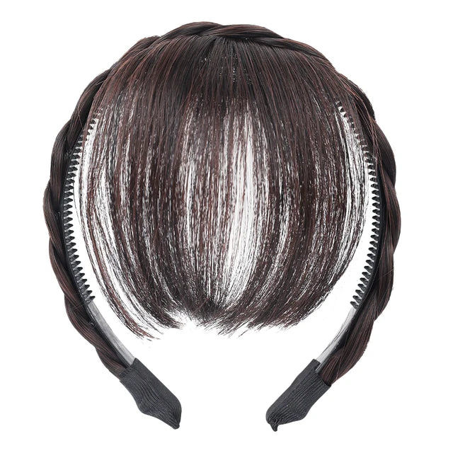 New Fake Hair Headband Wig Bangs Hairband Hair Extension Women Girls Clips In Hair Extension Hair Accessories Hairpiece Clips🌸