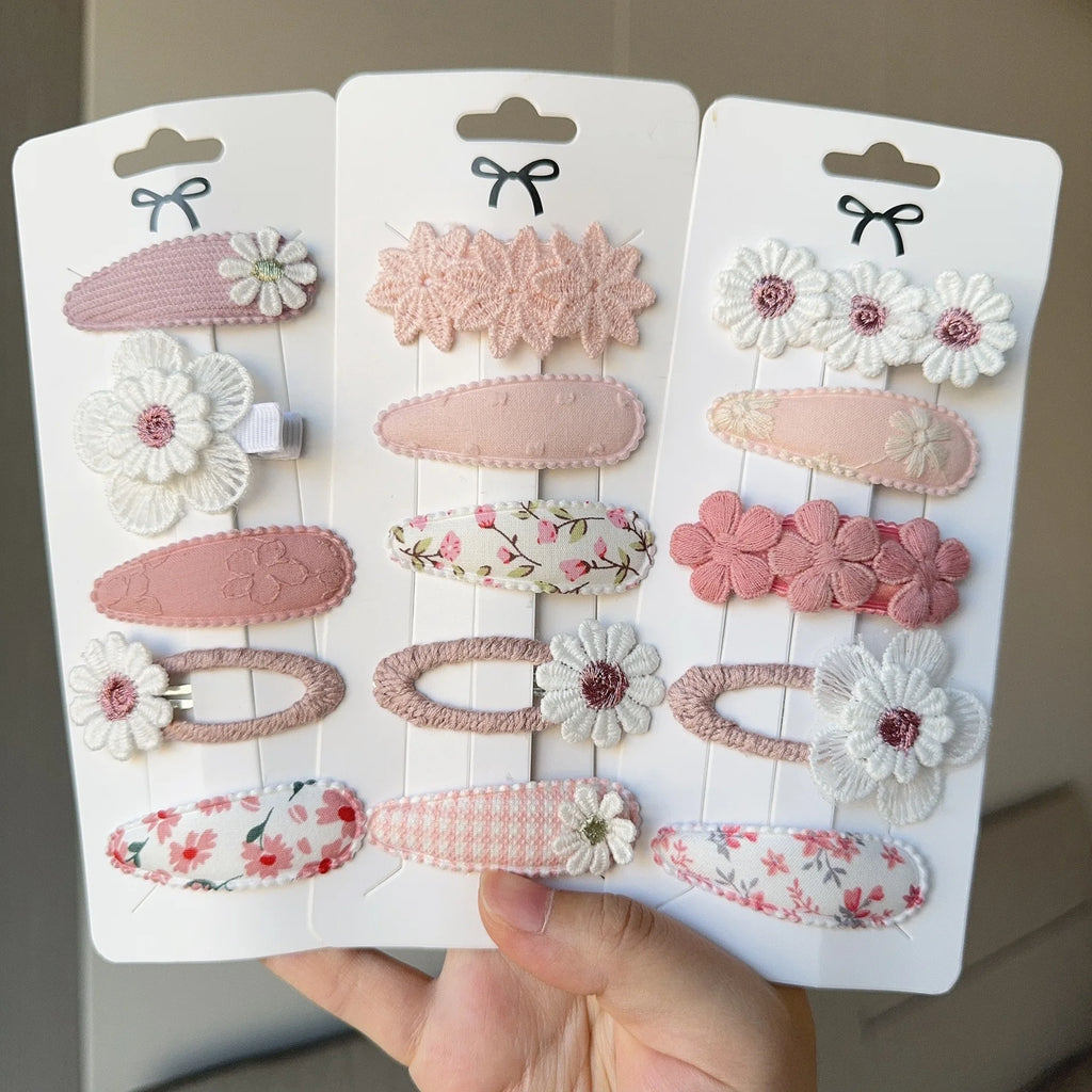 2025 Cute Flower Hairpins Set Children Baby Girls Kids Hair Clips Pin Barrettes Accessories Hairclip Headwear Headdress Ornament💘
